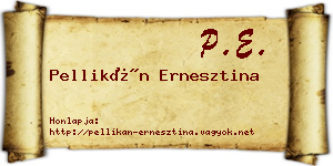 Pellikán Ernesztina névjegykártya